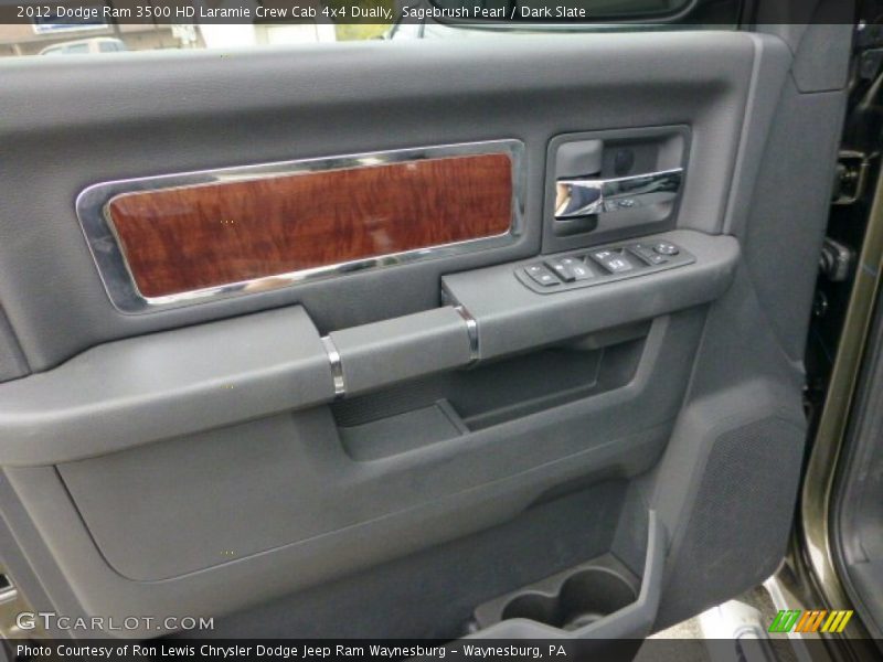 Sagebrush Pearl / Dark Slate 2012 Dodge Ram 3500 HD Laramie Crew Cab 4x4 Dually