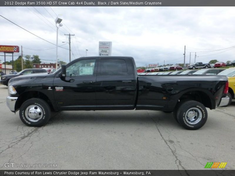 Black / Dark Slate/Medium Graystone 2012 Dodge Ram 3500 HD ST Crew Cab 4x4 Dually
