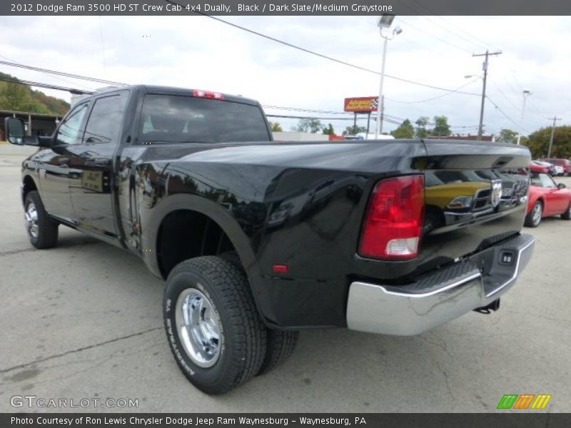Black / Dark Slate/Medium Graystone 2012 Dodge Ram 3500 HD ST Crew Cab 4x4 Dually