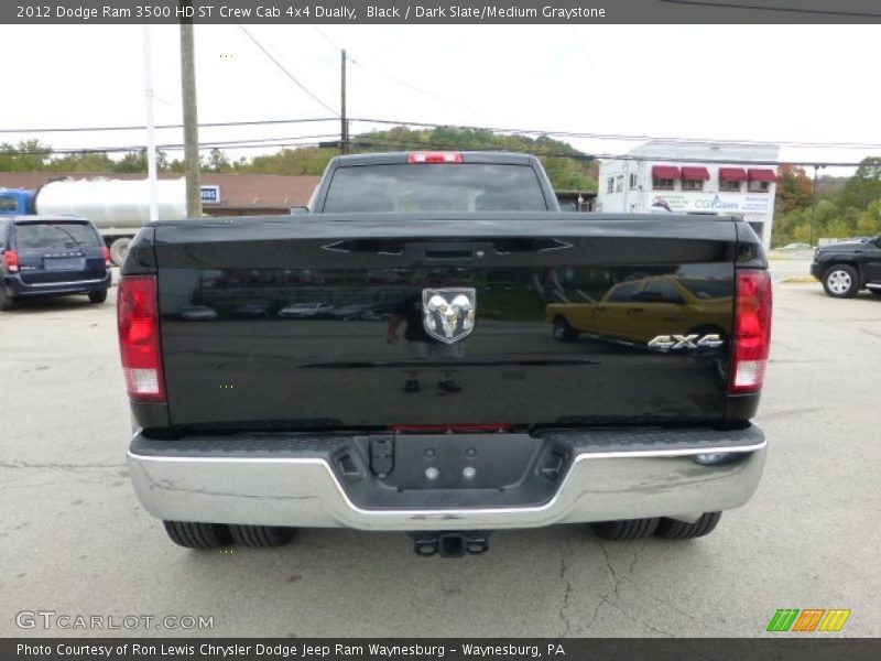 Black / Dark Slate/Medium Graystone 2012 Dodge Ram 3500 HD ST Crew Cab 4x4 Dually