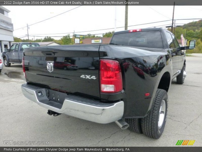 Black / Dark Slate/Medium Graystone 2012 Dodge Ram 3500 HD ST Crew Cab 4x4 Dually