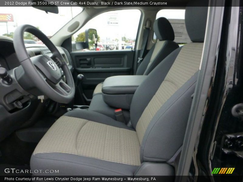 Black / Dark Slate/Medium Graystone 2012 Dodge Ram 3500 HD ST Crew Cab 4x4 Dually