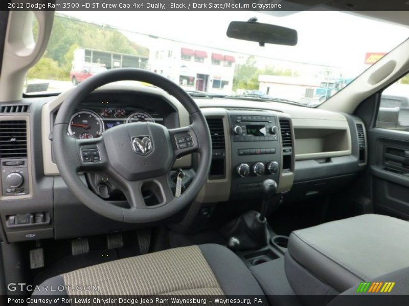 Black / Dark Slate/Medium Graystone 2012 Dodge Ram 3500 HD ST Crew Cab 4x4 Dually