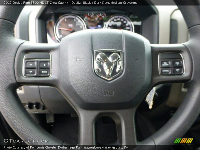 Black / Dark Slate/Medium Graystone 2012 Dodge Ram 3500 HD ST Crew Cab 4x4 Dually