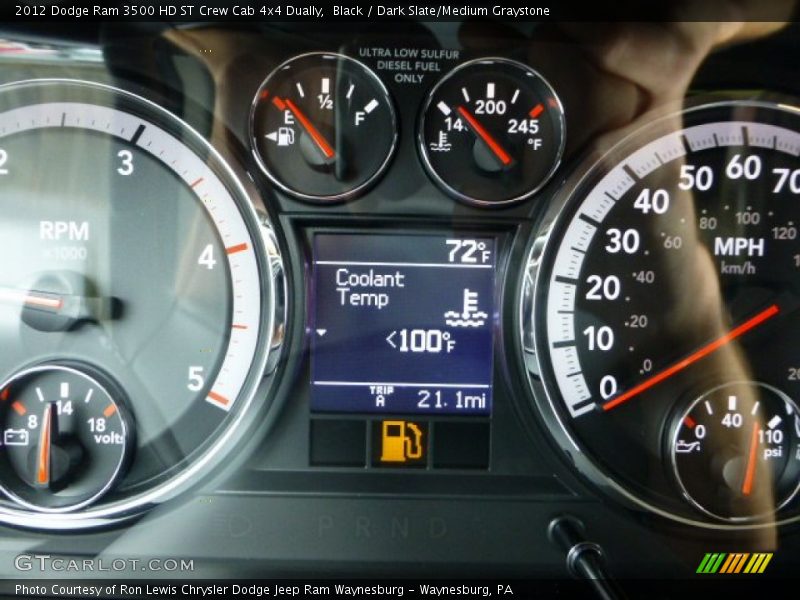 Black / Dark Slate/Medium Graystone 2012 Dodge Ram 3500 HD ST Crew Cab 4x4 Dually