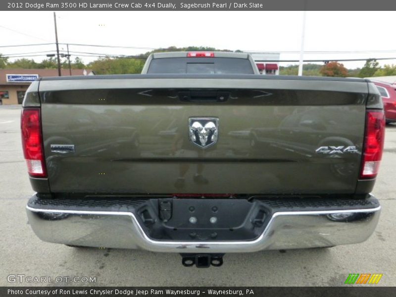 Sagebrush Pearl / Dark Slate 2012 Dodge Ram 3500 HD Laramie Crew Cab 4x4 Dually