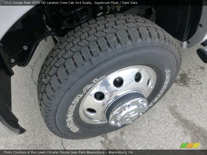 Sagebrush Pearl / Dark Slate 2012 Dodge Ram 3500 HD Laramie Crew Cab 4x4 Dually