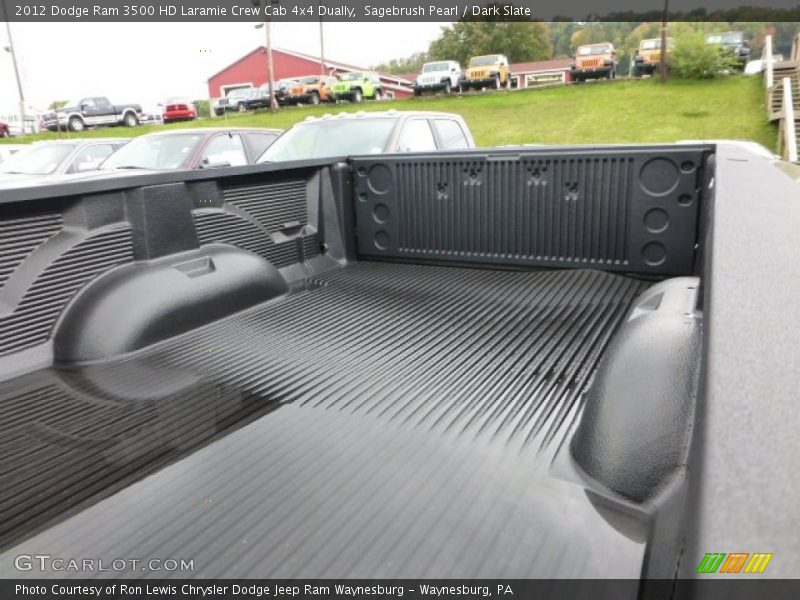 Sagebrush Pearl / Dark Slate 2012 Dodge Ram 3500 HD Laramie Crew Cab 4x4 Dually