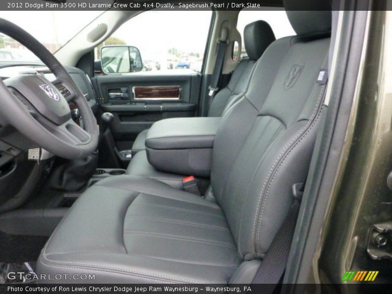 Sagebrush Pearl / Dark Slate 2012 Dodge Ram 3500 HD Laramie Crew Cab 4x4 Dually