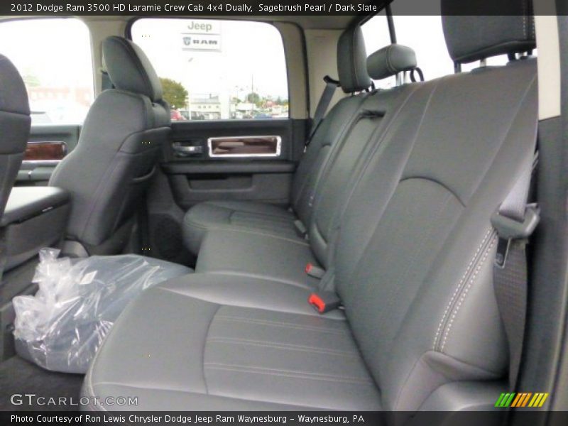 Sagebrush Pearl / Dark Slate 2012 Dodge Ram 3500 HD Laramie Crew Cab 4x4 Dually