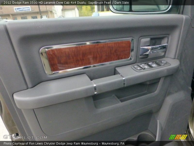 Sagebrush Pearl / Dark Slate 2012 Dodge Ram 3500 HD Laramie Crew Cab 4x4 Dually
