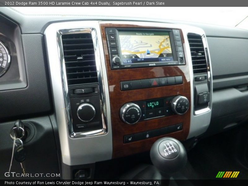 Sagebrush Pearl / Dark Slate 2012 Dodge Ram 3500 HD Laramie Crew Cab 4x4 Dually