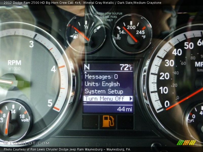 Mineral Gray Metallic / Dark Slate/Medium Graystone 2012 Dodge Ram 2500 HD Big Horn Crew Cab 4x4