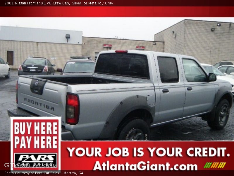 Silver Ice Metallic / Gray 2001 Nissan Frontier XE V6 Crew Cab