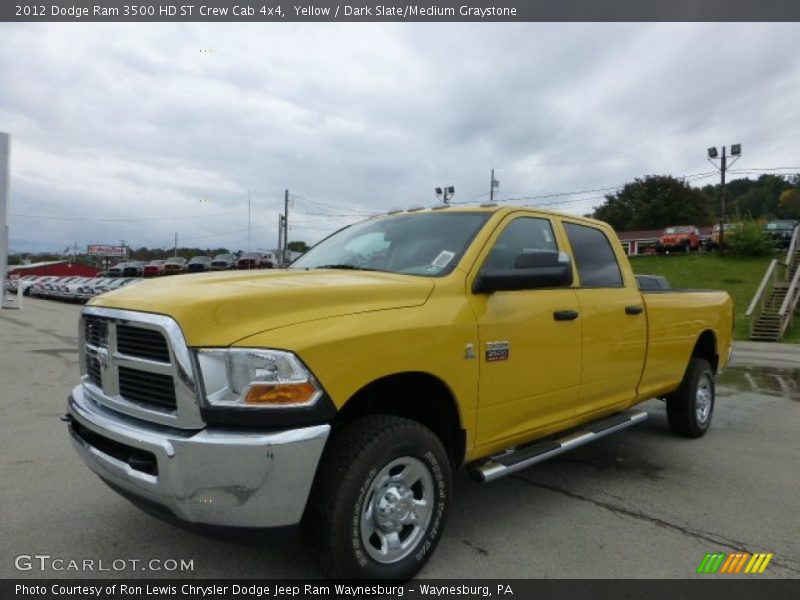 Yellow / Dark Slate/Medium Graystone 2012 Dodge Ram 3500 HD ST Crew Cab 4x4