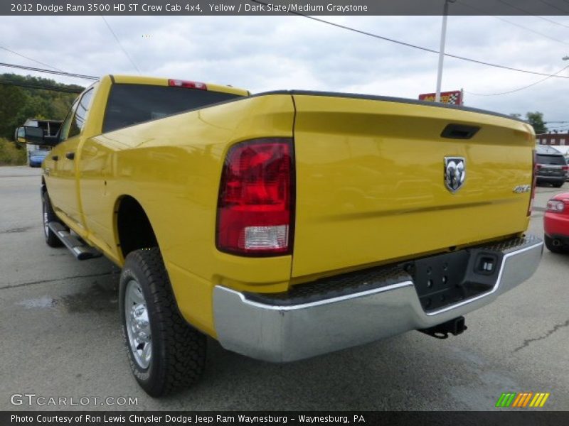 Yellow / Dark Slate/Medium Graystone 2012 Dodge Ram 3500 HD ST Crew Cab 4x4