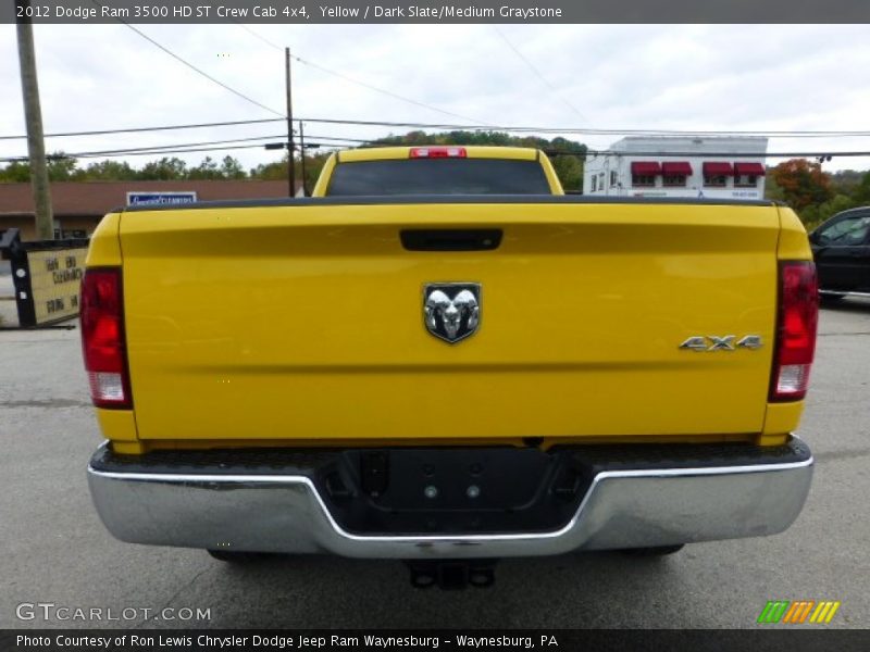 Yellow / Dark Slate/Medium Graystone 2012 Dodge Ram 3500 HD ST Crew Cab 4x4