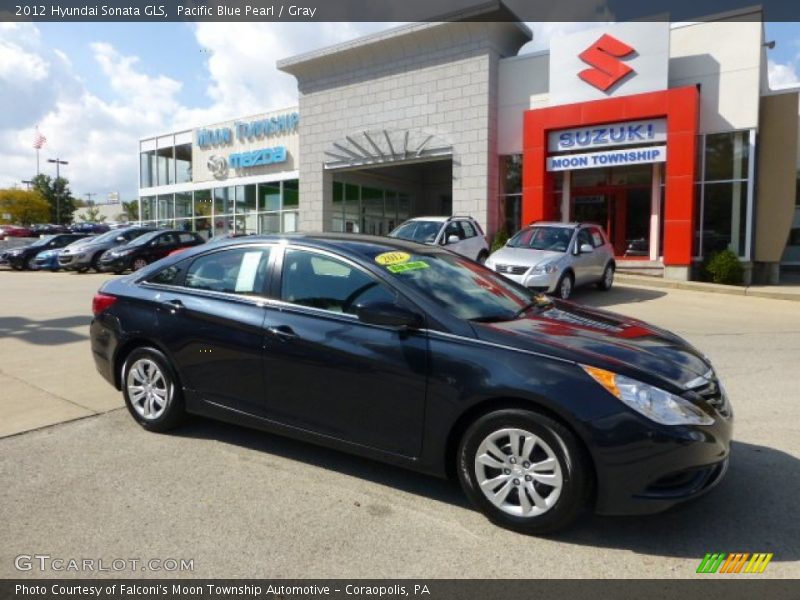 Pacific Blue Pearl / Gray 2012 Hyundai Sonata GLS