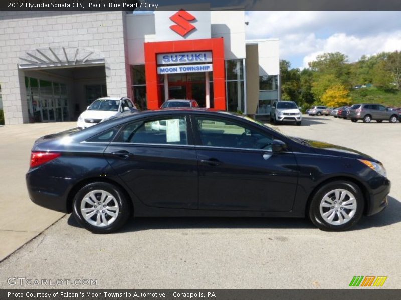 Pacific Blue Pearl / Gray 2012 Hyundai Sonata GLS