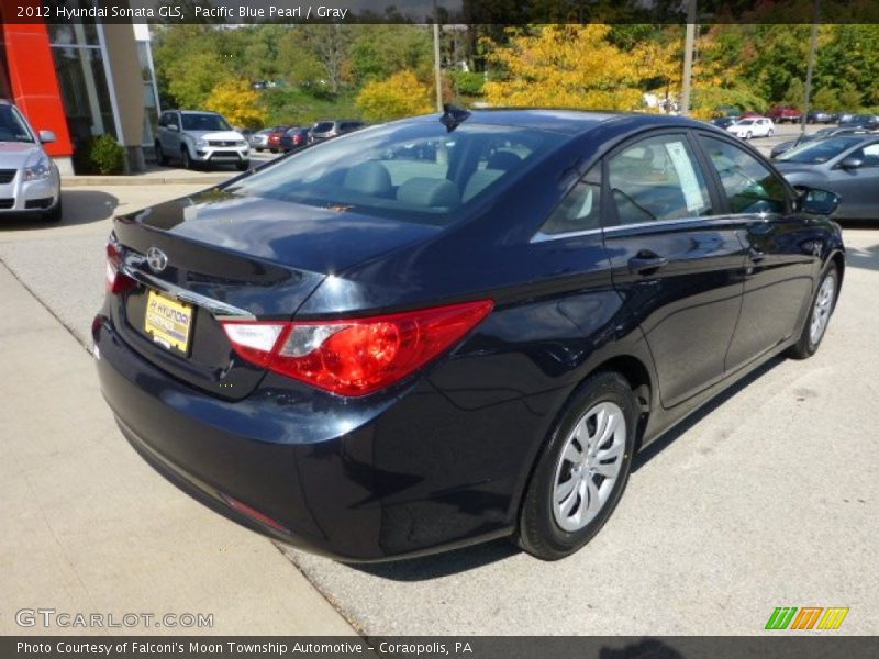Pacific Blue Pearl / Gray 2012 Hyundai Sonata GLS