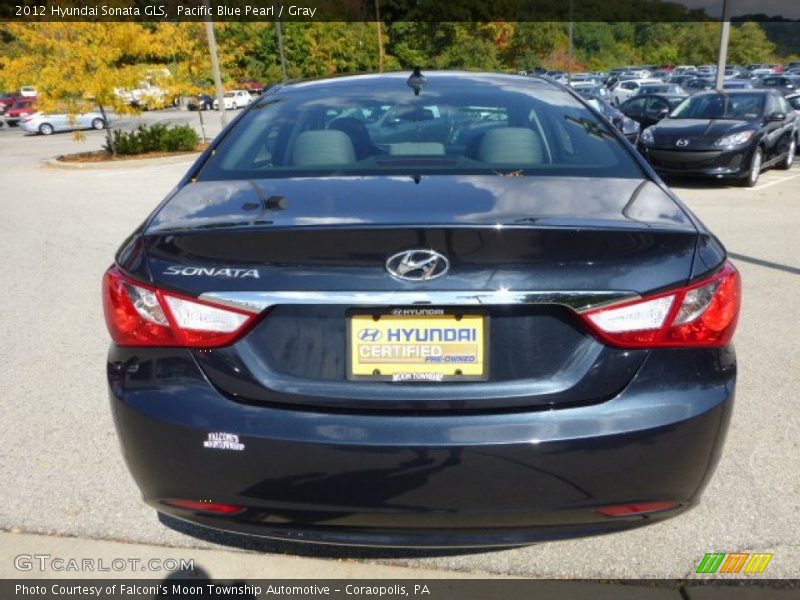 Pacific Blue Pearl / Gray 2012 Hyundai Sonata GLS