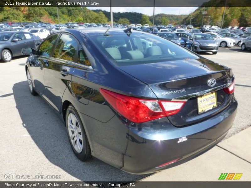 Pacific Blue Pearl / Gray 2012 Hyundai Sonata GLS