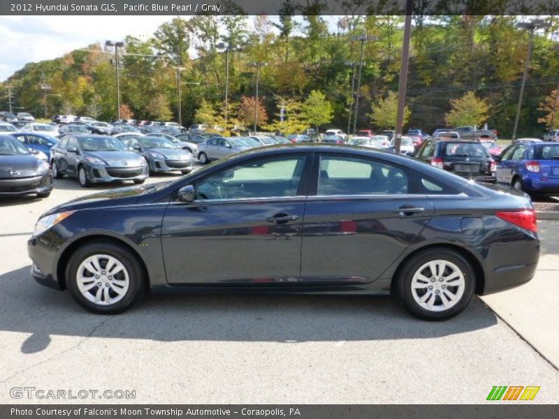 Pacific Blue Pearl / Gray 2012 Hyundai Sonata GLS