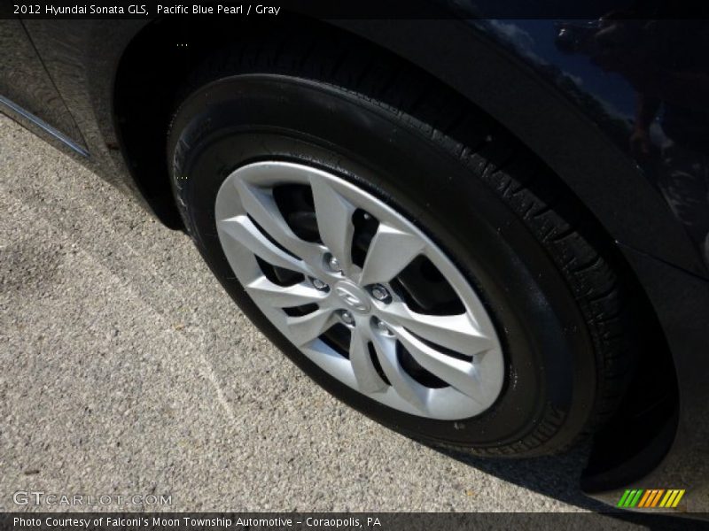 Pacific Blue Pearl / Gray 2012 Hyundai Sonata GLS