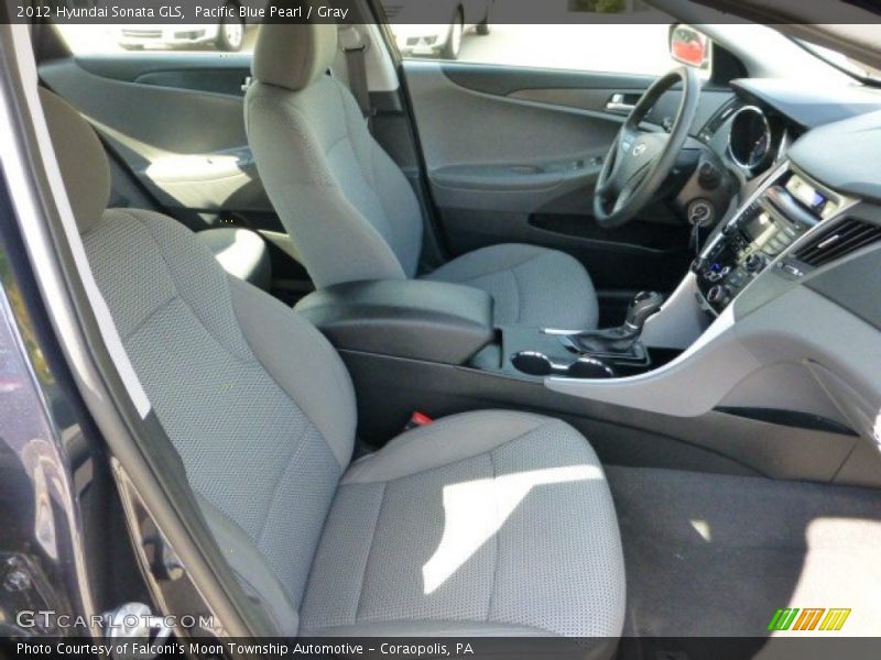 Pacific Blue Pearl / Gray 2012 Hyundai Sonata GLS