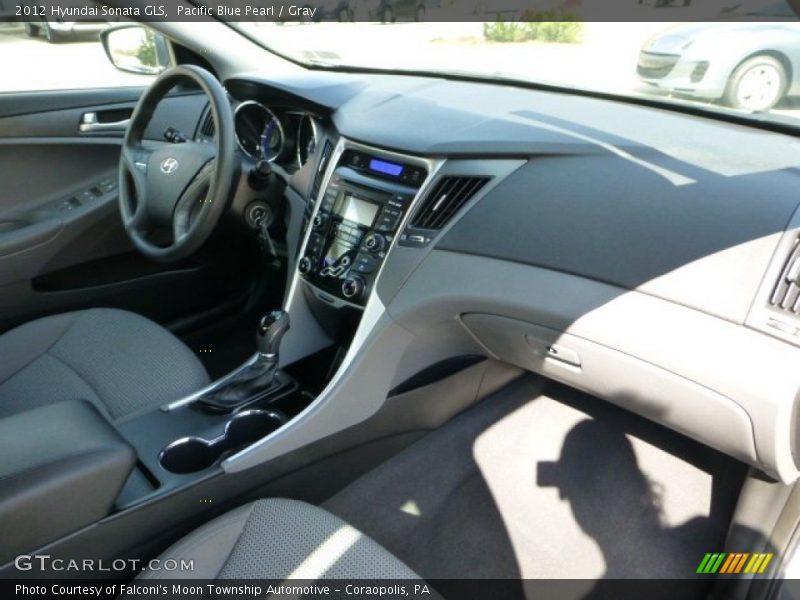 Pacific Blue Pearl / Gray 2012 Hyundai Sonata GLS
