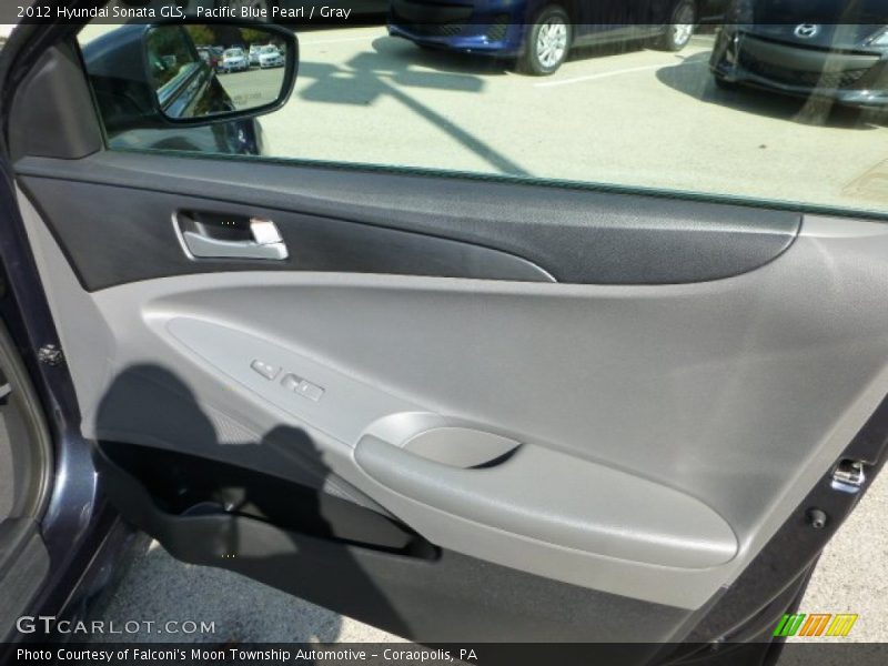 Pacific Blue Pearl / Gray 2012 Hyundai Sonata GLS