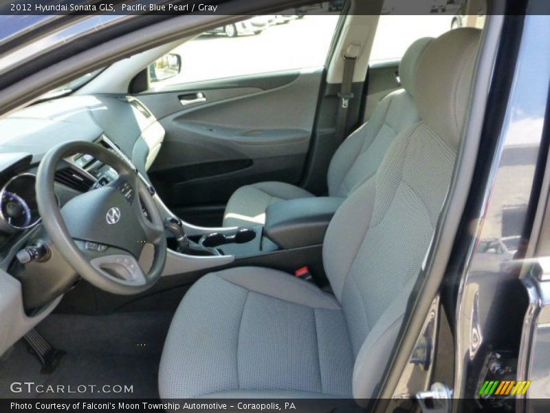 Pacific Blue Pearl / Gray 2012 Hyundai Sonata GLS
