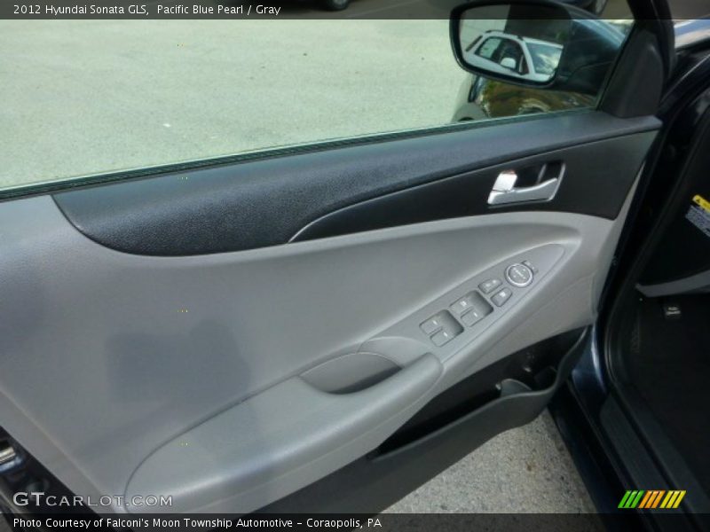 Pacific Blue Pearl / Gray 2012 Hyundai Sonata GLS