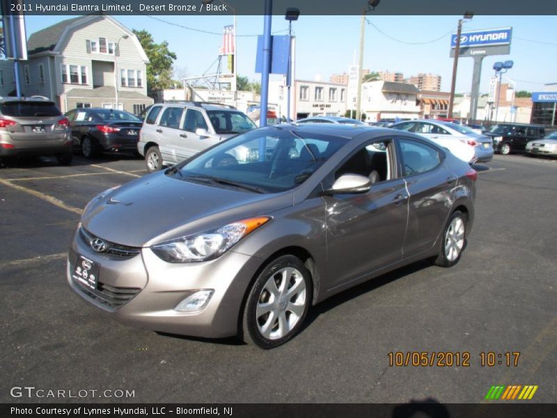 Desert Bronze / Black 2011 Hyundai Elantra Limited