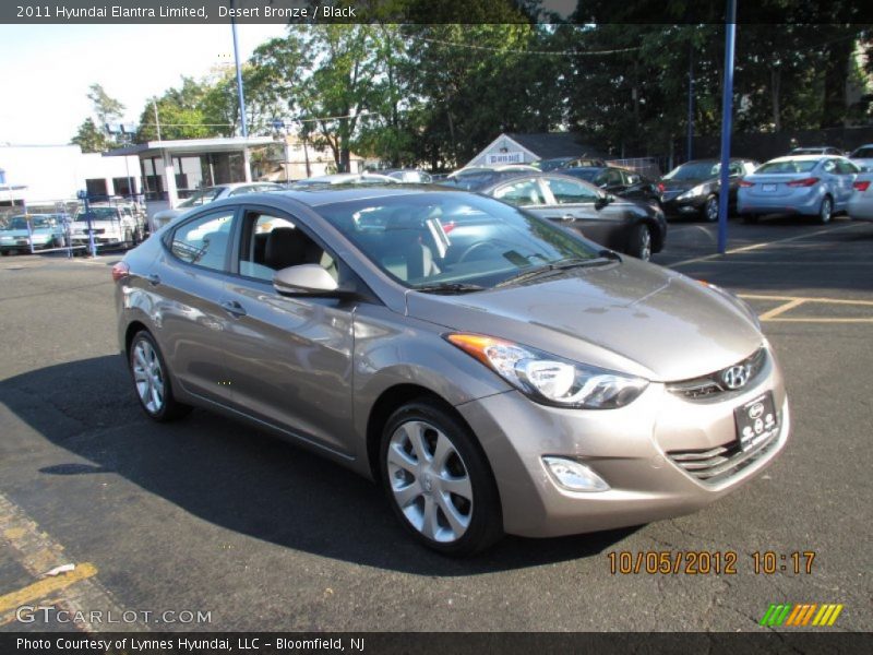 Desert Bronze / Black 2011 Hyundai Elantra Limited