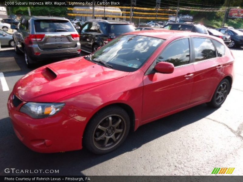 Lightning Red / Carbon Black 2008 Subaru Impreza WRX Wagon
