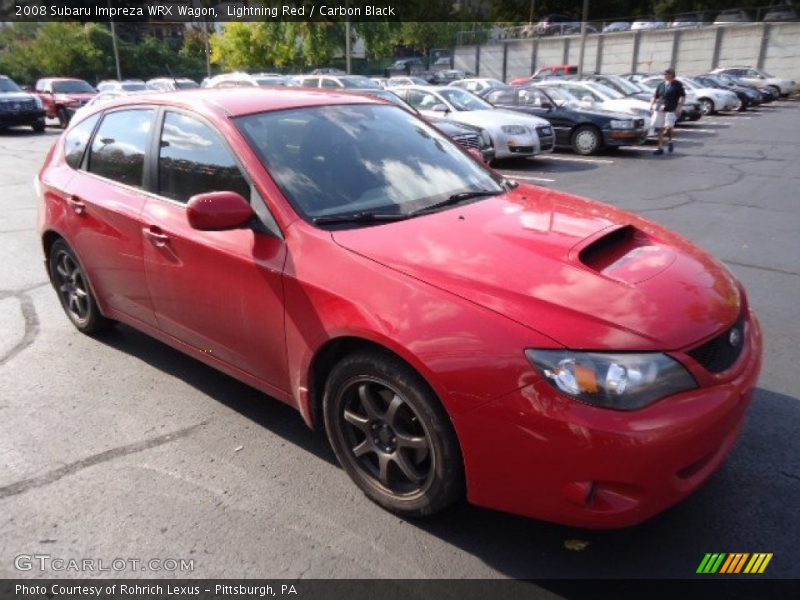 Lightning Red / Carbon Black 2008 Subaru Impreza WRX Wagon