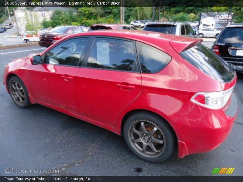 Lightning Red / Carbon Black 2008 Subaru Impreza WRX Wagon