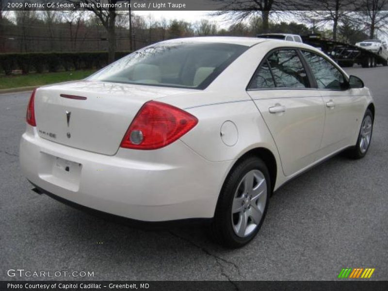 White Diamond Tri Coat / Light Taupe 2009 Pontiac G6 Sedan
