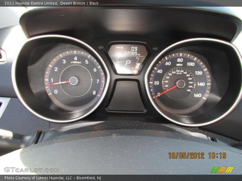 Desert Bronze / Black 2011 Hyundai Elantra Limited