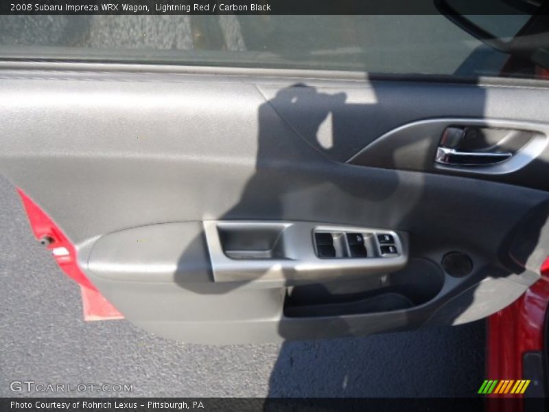 Lightning Red / Carbon Black 2008 Subaru Impreza WRX Wagon