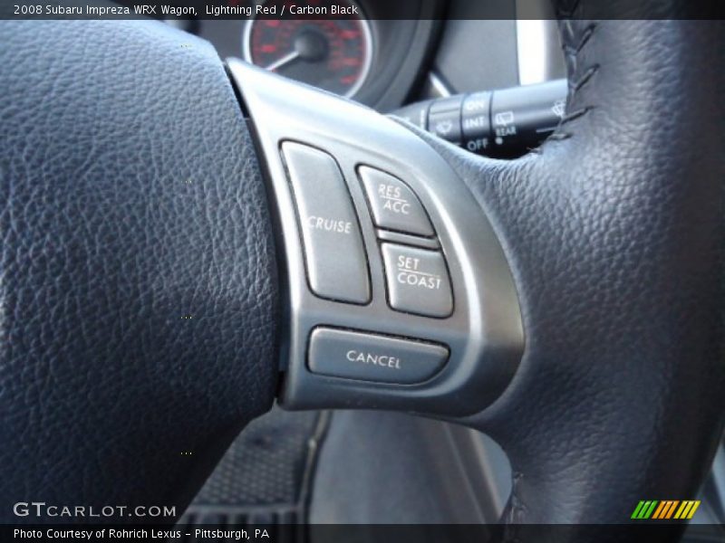 Lightning Red / Carbon Black 2008 Subaru Impreza WRX Wagon