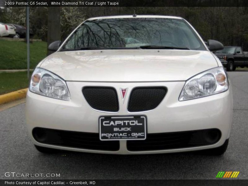 White Diamond Tri Coat / Light Taupe 2009 Pontiac G6 Sedan