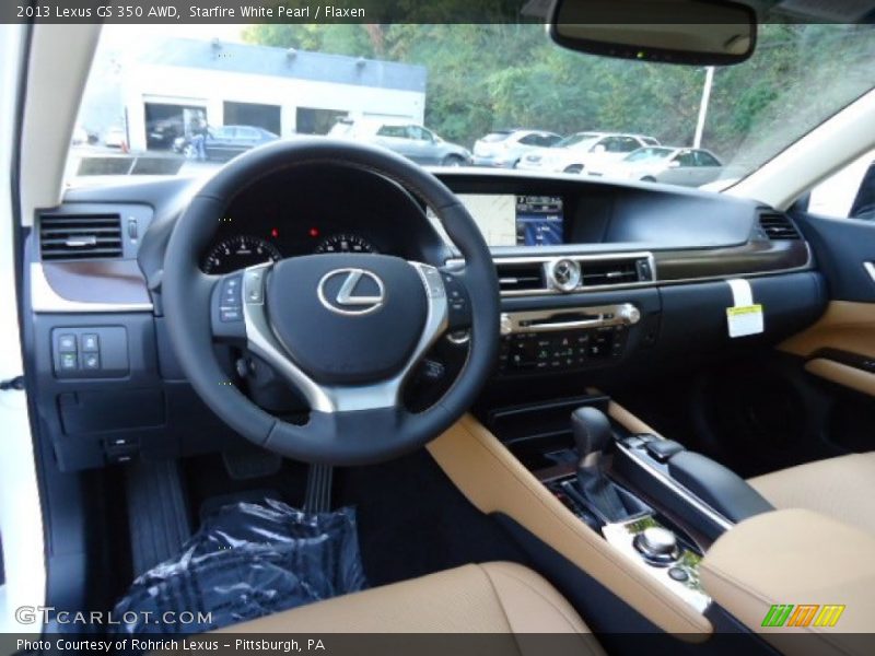Starfire White Pearl / Flaxen 2013 Lexus GS 350 AWD