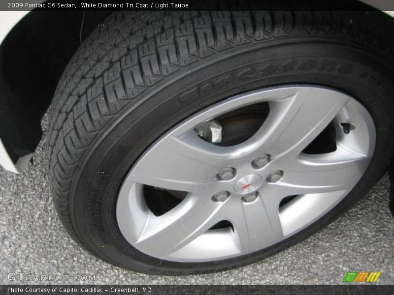 White Diamond Tri Coat / Light Taupe 2009 Pontiac G6 Sedan