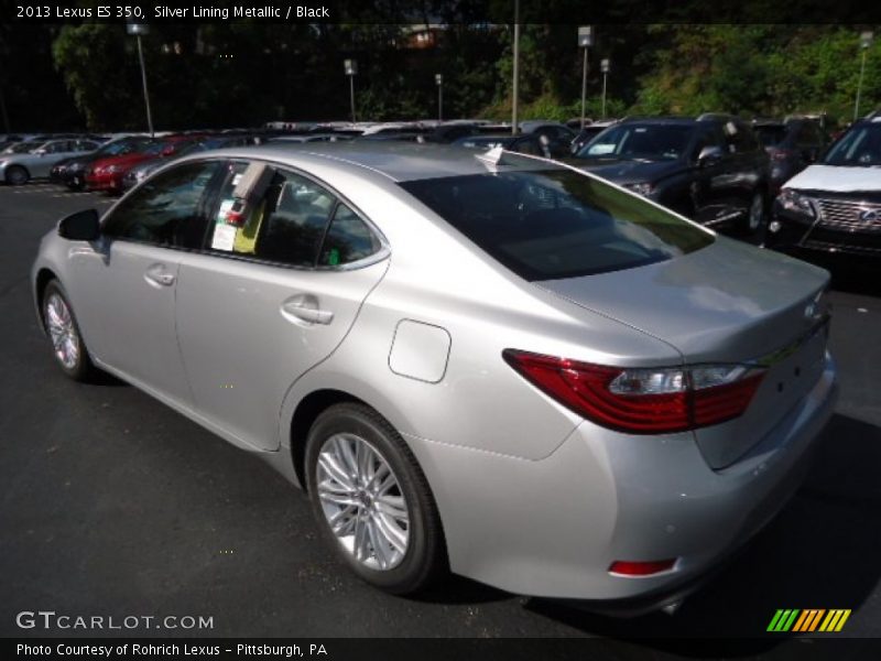 Silver Lining Metallic / Black 2013 Lexus ES 350