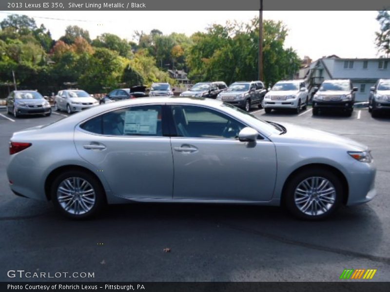Silver Lining Metallic / Black 2013 Lexus ES 350