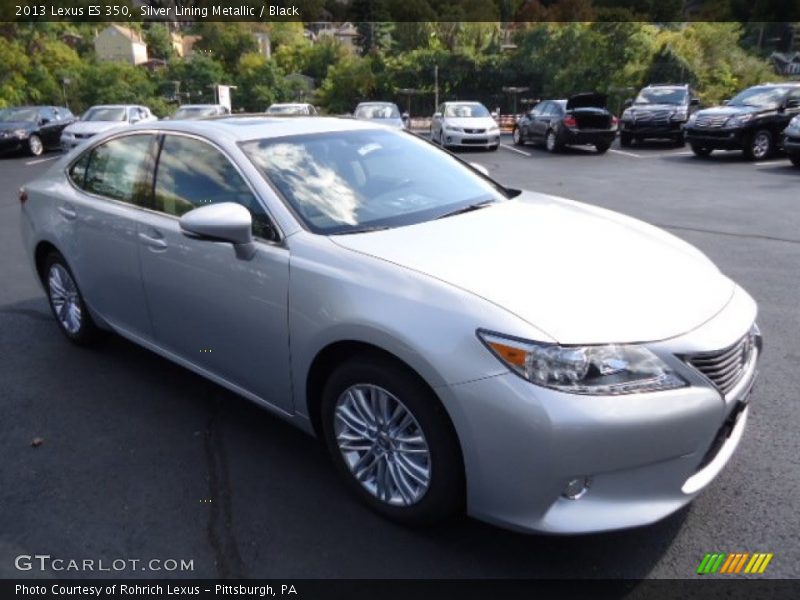 Silver Lining Metallic / Black 2013 Lexus ES 350