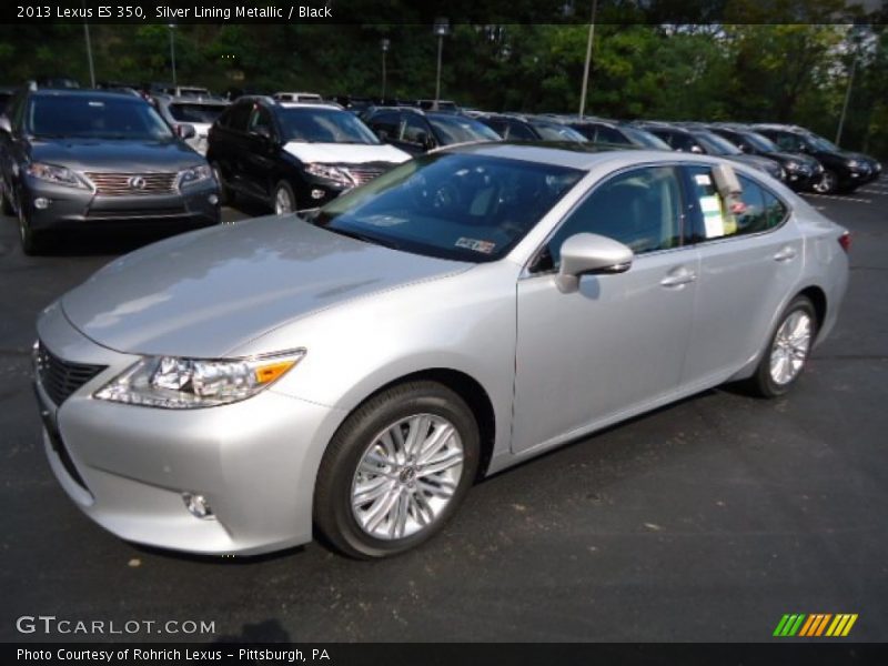 Silver Lining Metallic / Black 2013 Lexus ES 350