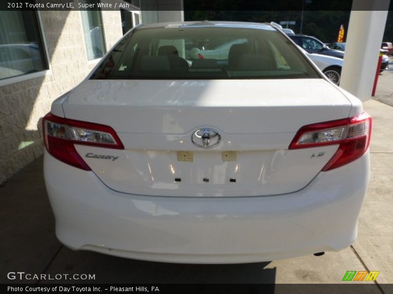 Super White / Ash 2012 Toyota Camry LE